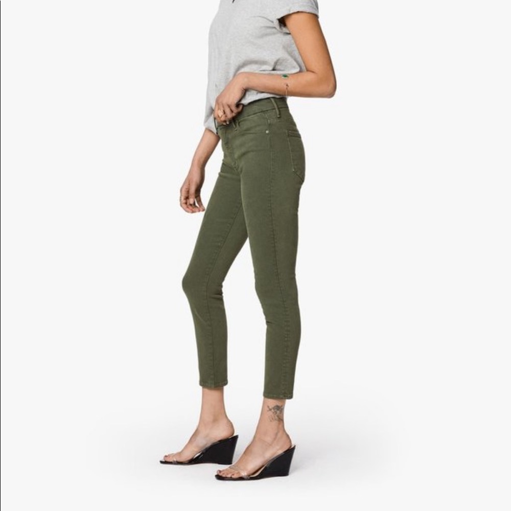 NEW • Mother • Looker Ankle Skinny Jeans Olive 25 - Picture 2 of 7